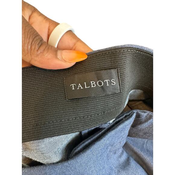 Talbots Plus Blue Office Career Work Office Portland Straight Leg Trouser 24W - Picture 3 of 14